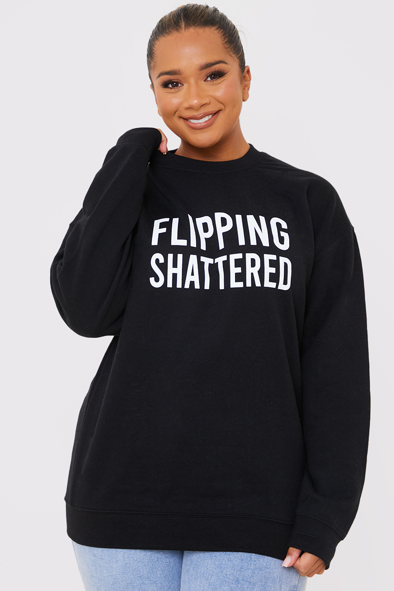 Flipping Shattered Slogan Sweater