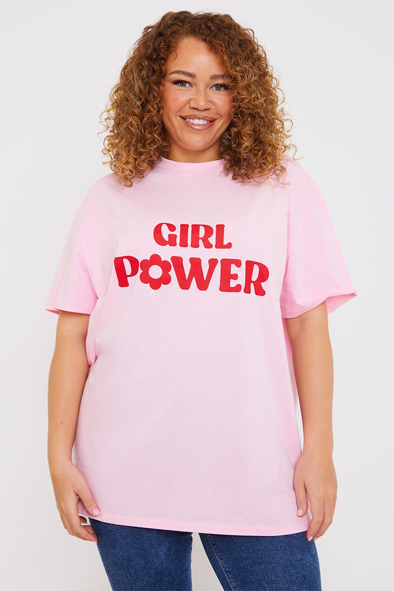 Girl power t sales shirt plus size