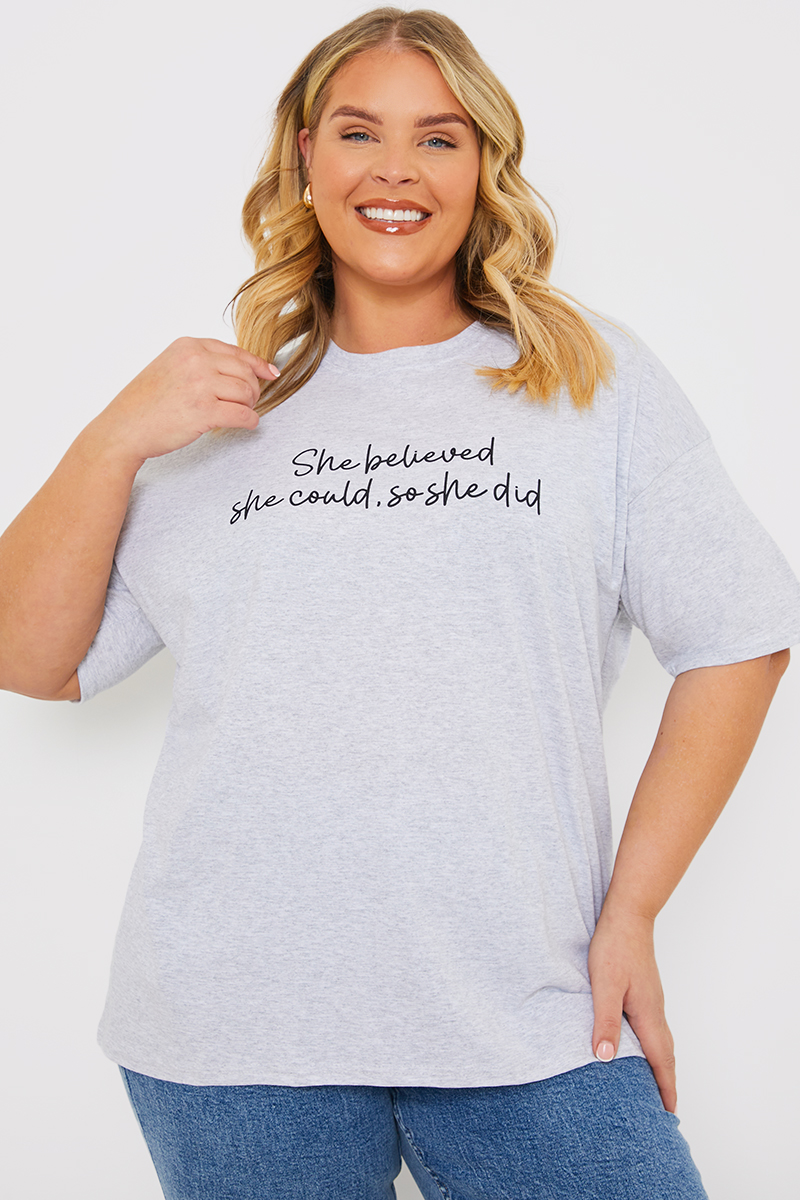 She Believe She Could. So She Did' Slogan T-Shirt