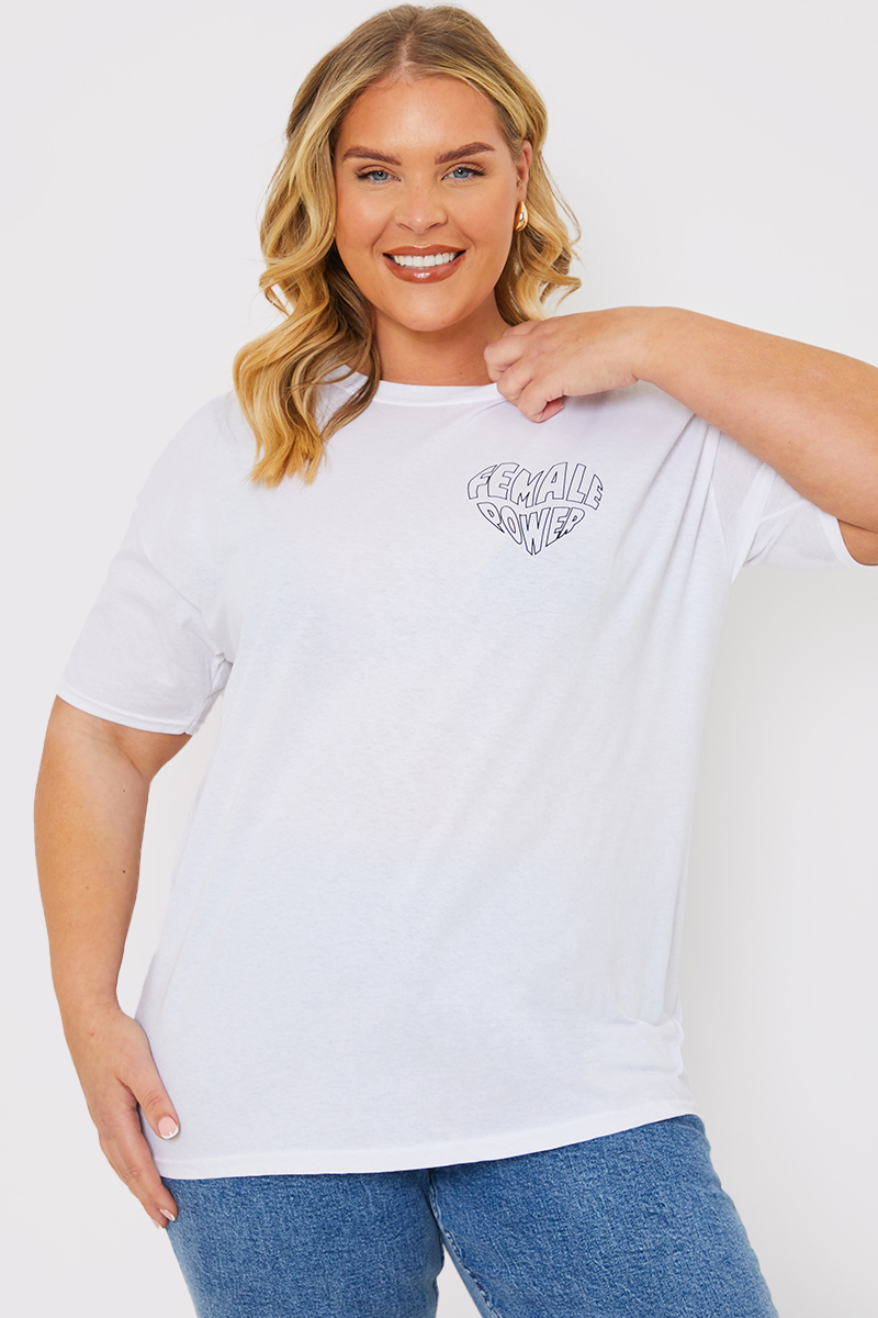 Girl power t hot sale shirt plus size