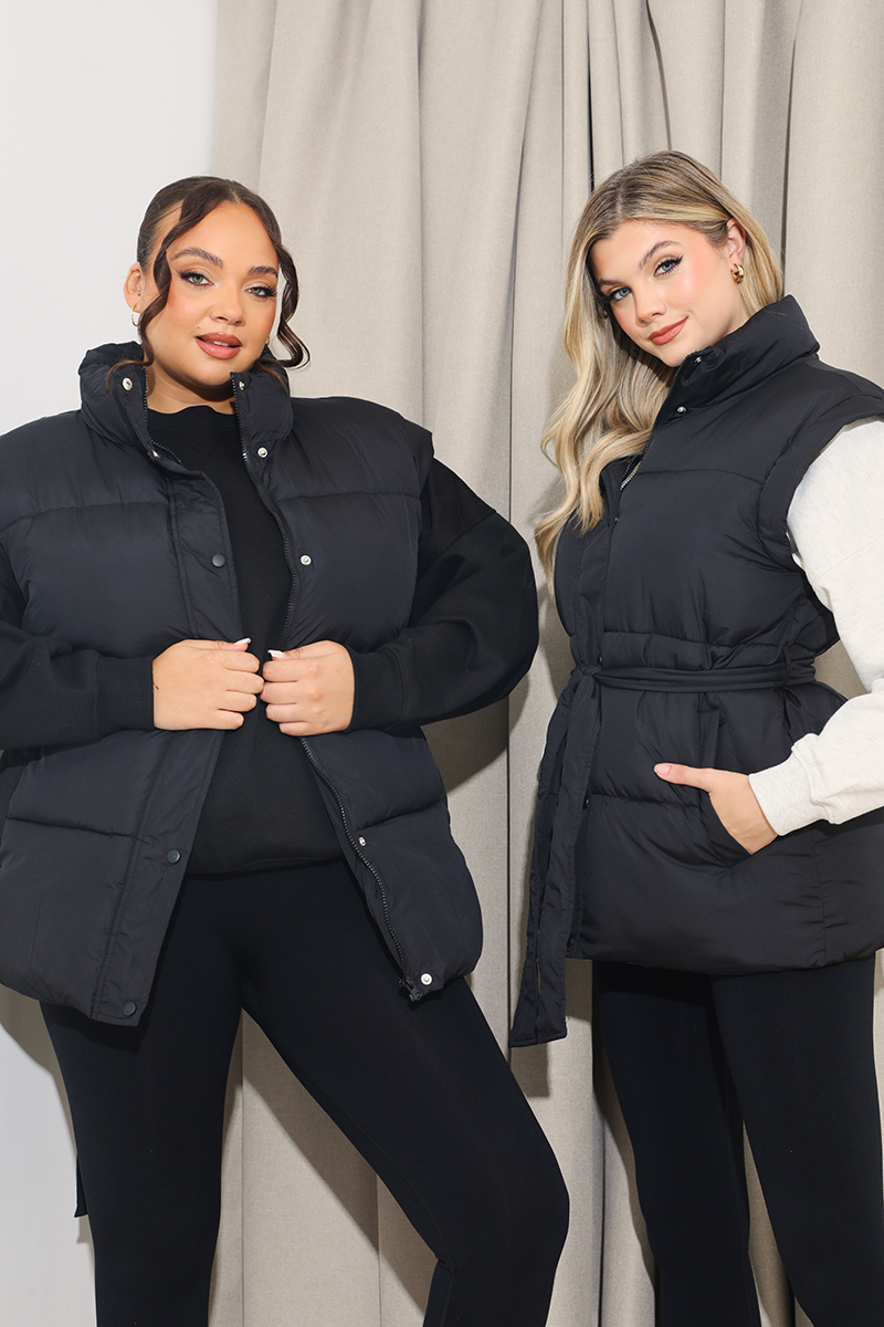 Belted Puffer Gilet