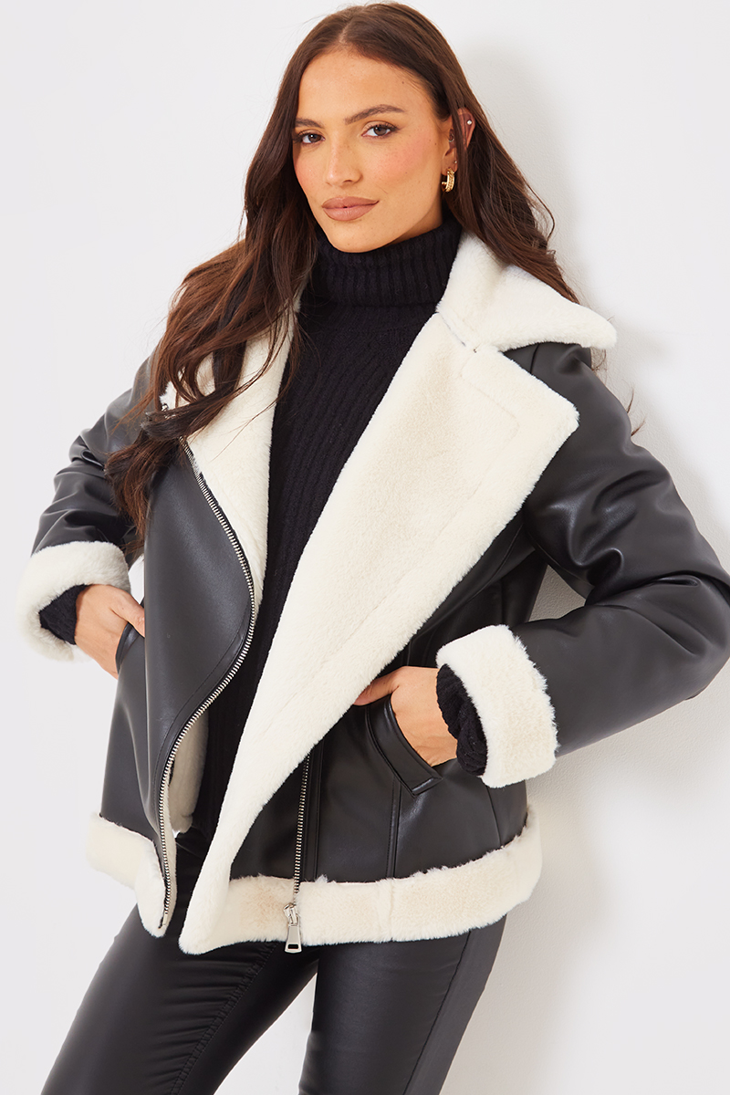 Faux fur outlet lined jacket