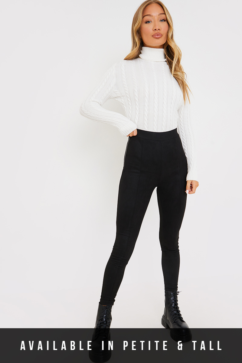 Perfect Sculpting High Waisted Leather Look Leggings