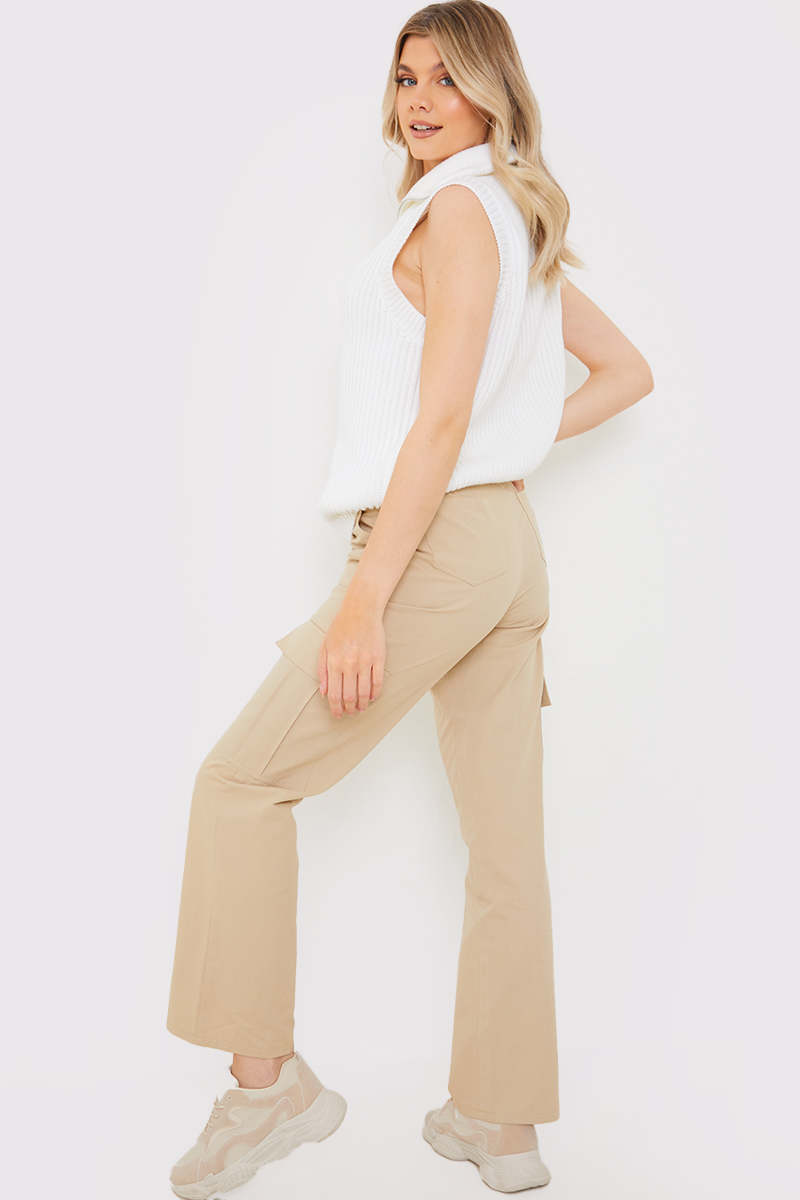 Stone pocket detail cargo on sale trousers