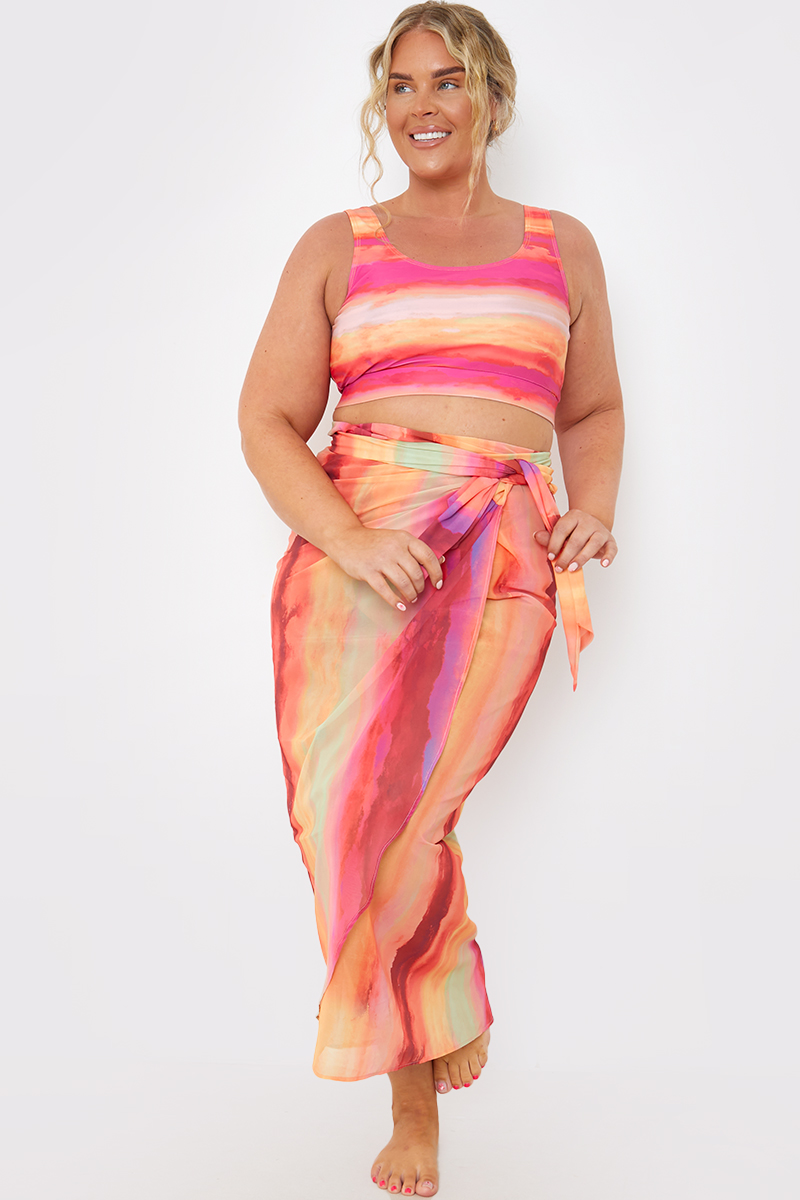 Ombre Abstract Print Multiway Sarong