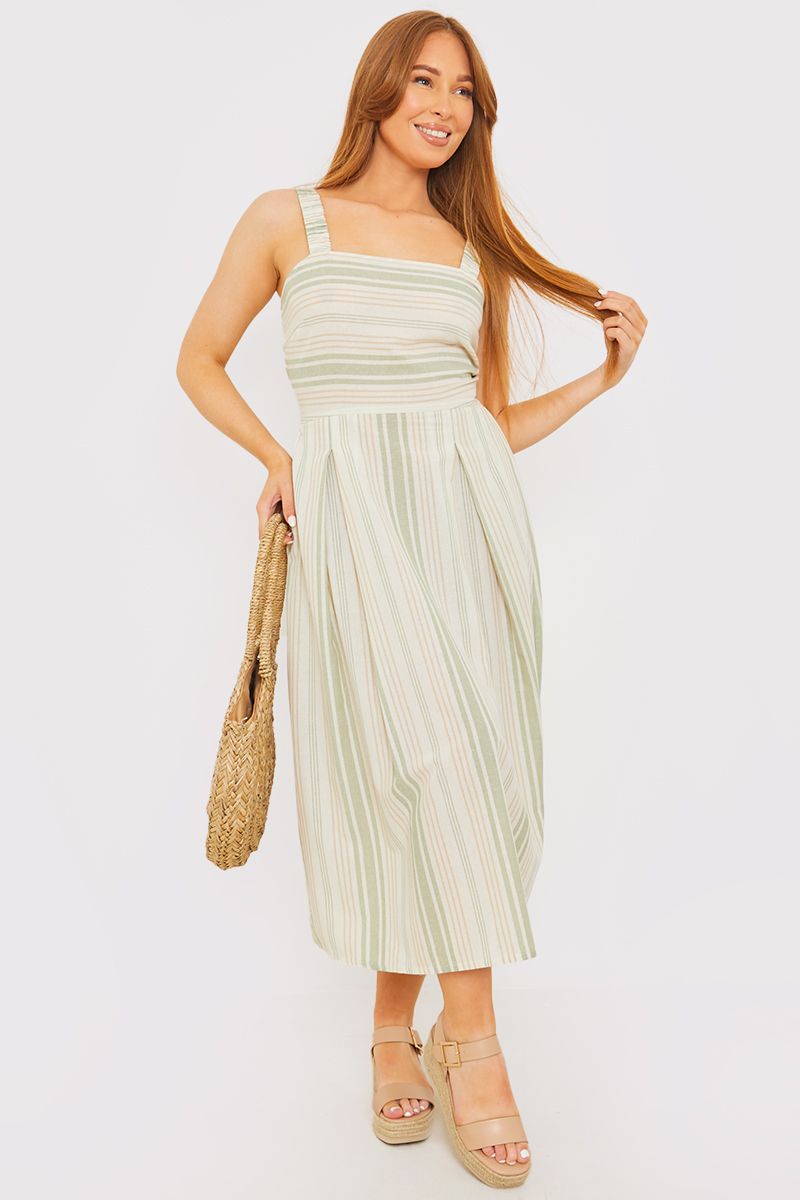 Tie Back Midi Dress
