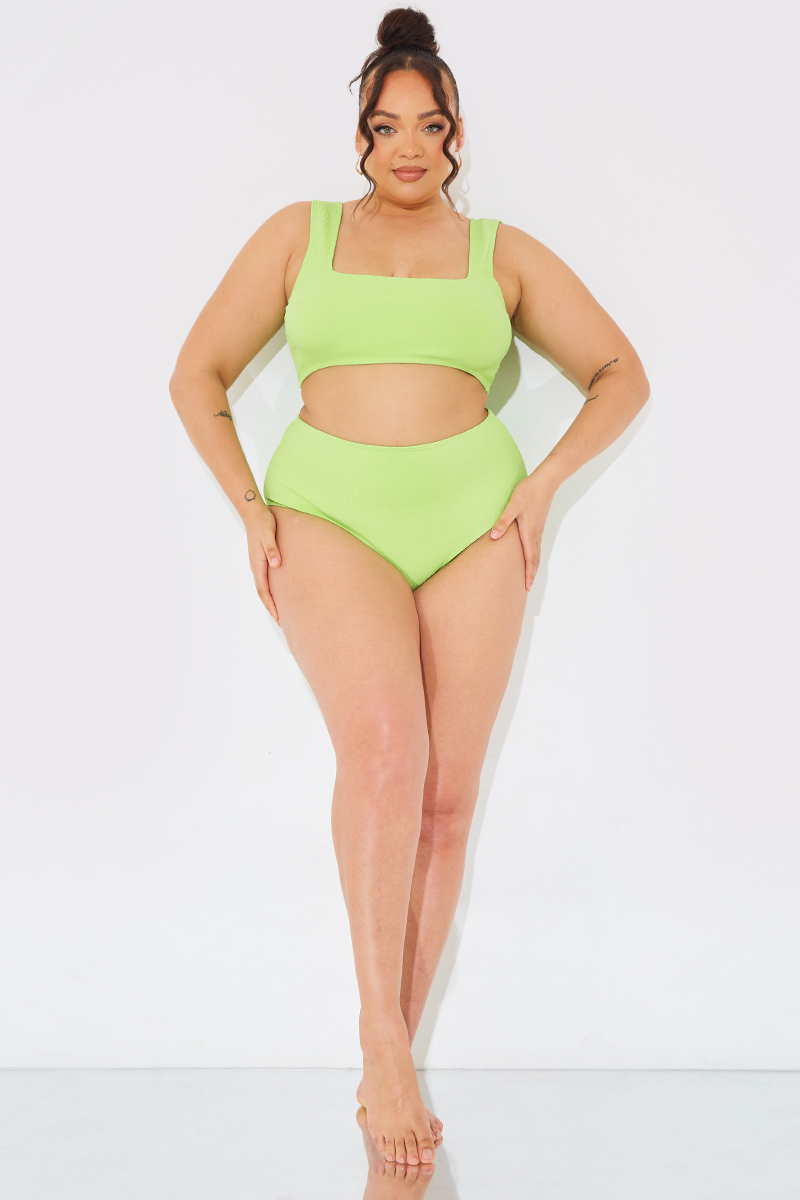 Plus size lime store green bathing suit