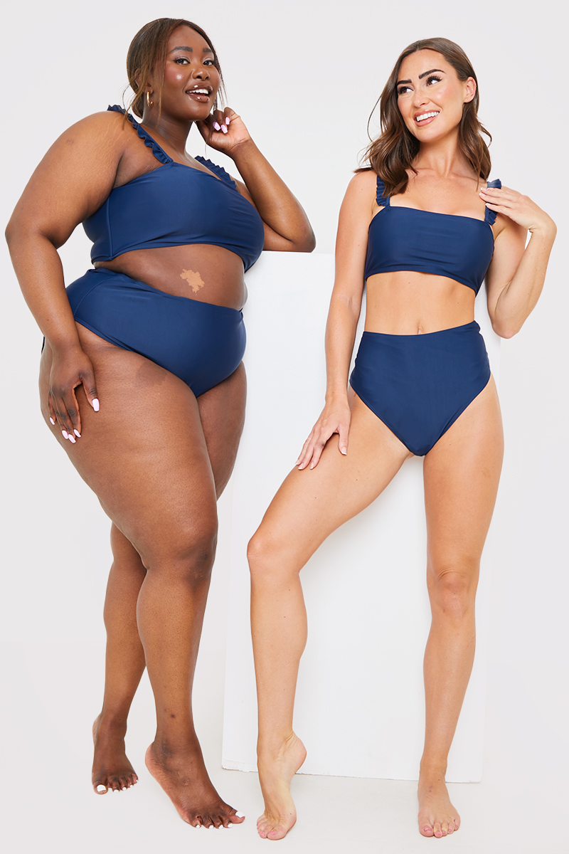 Plus size high outlet waisted bathing suits