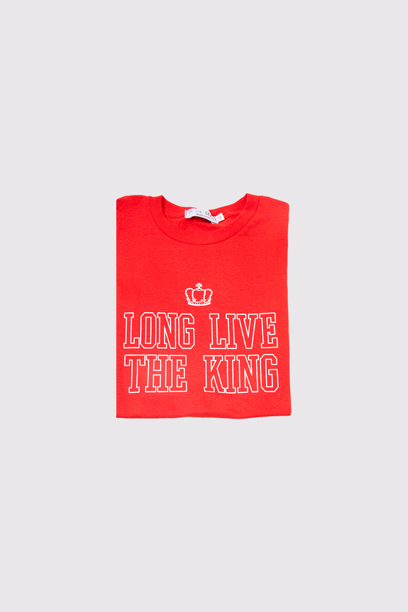 Kids Long Live The King Sogan T-Shirt