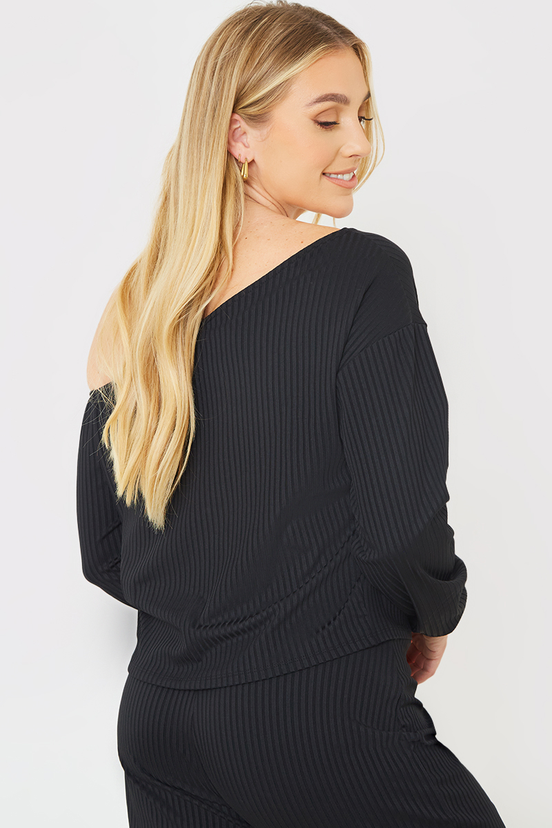 Rib Lounge Off Shoulder Co Ord Top In The Style UK