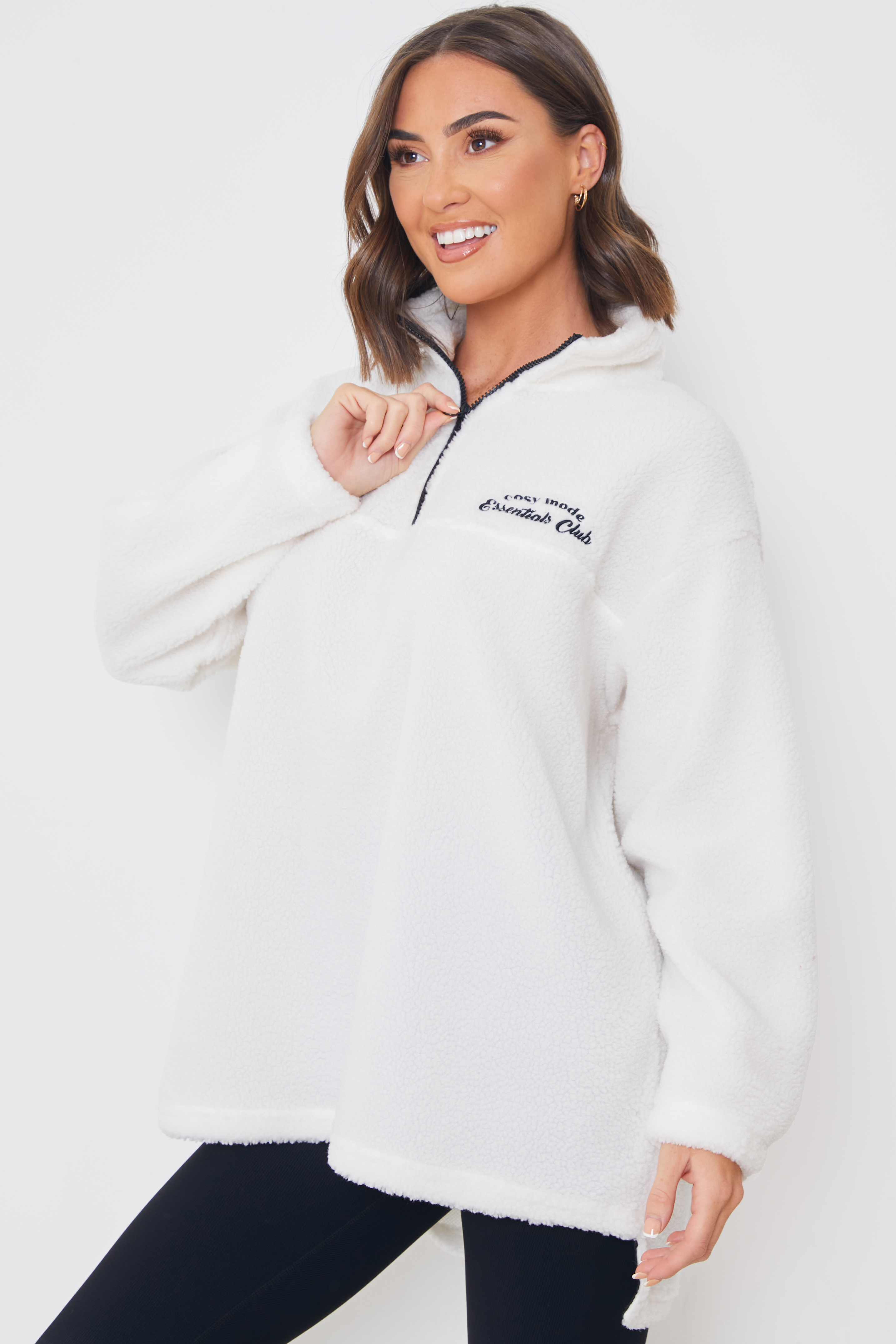 Embroidered Borg Sweater