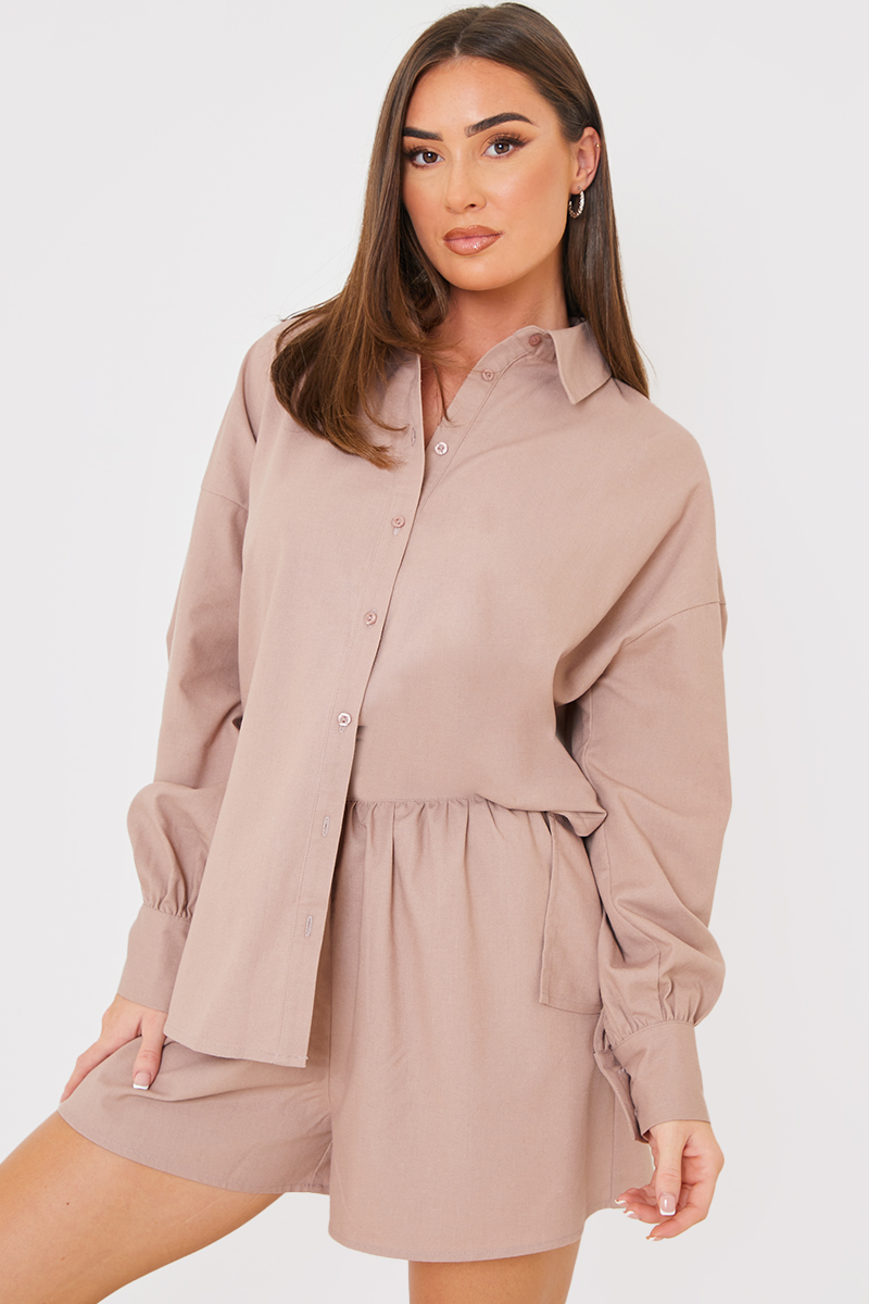Linen Look Long Sleeve Shirt