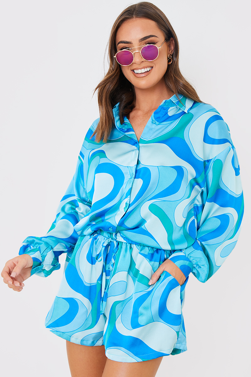 Abstract Oversized Shirt
