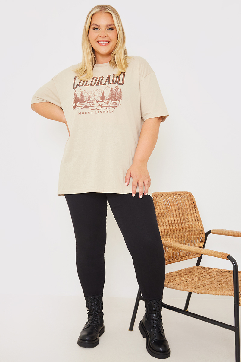 Slogan Printed T Shirt