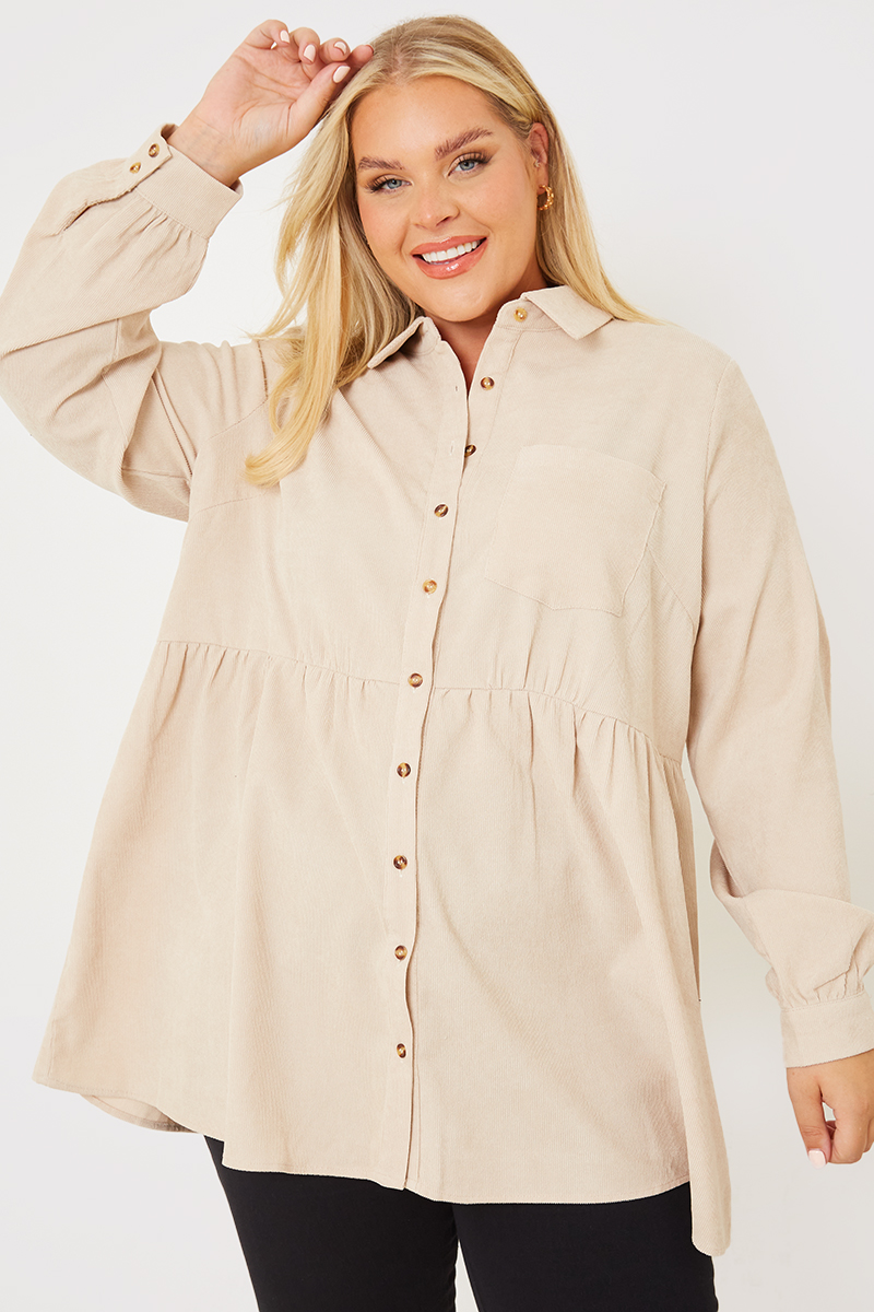 Cord Frill Hem Shirt