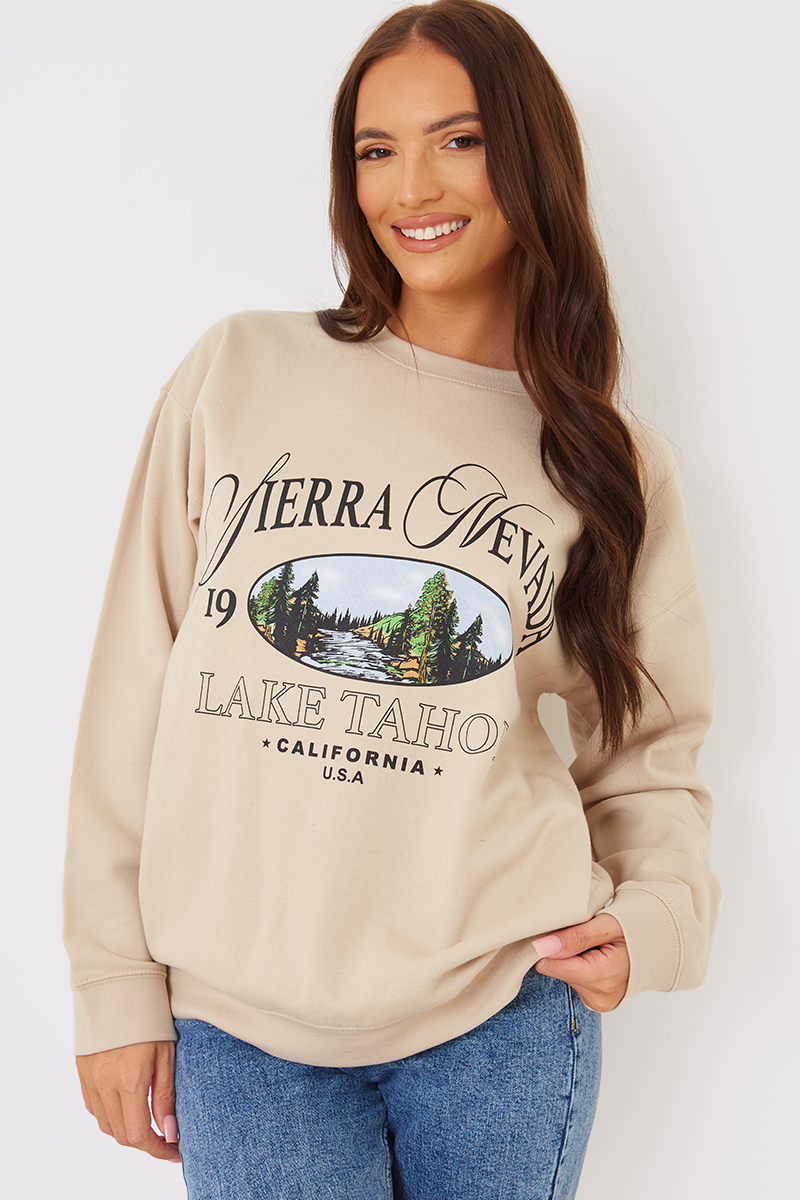 Lake Tahoe Printed Sweatshirt