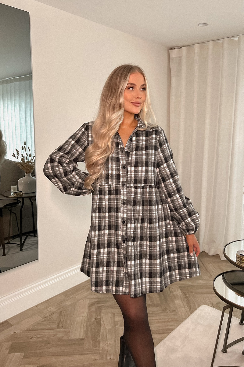 Black smock best sale shirt dress