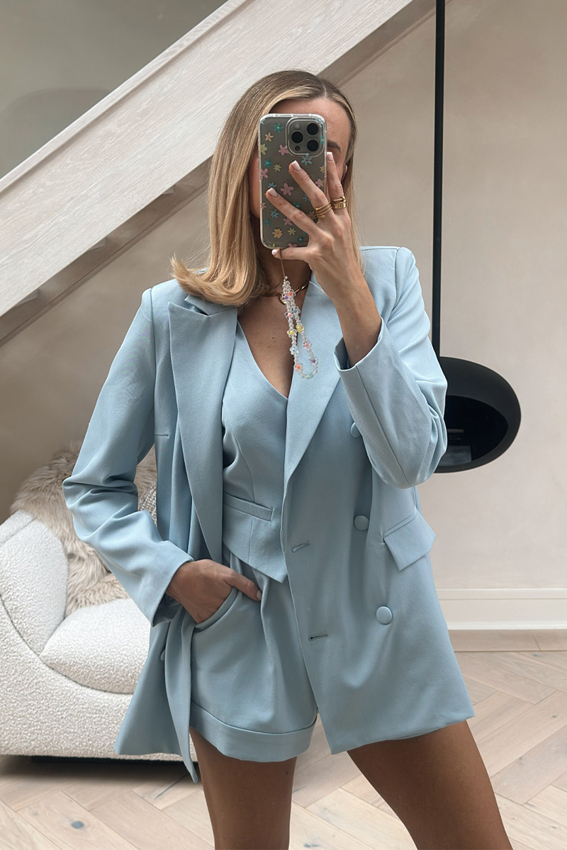 Oversized Linen Blazer and Tailored Trousers Co-ord