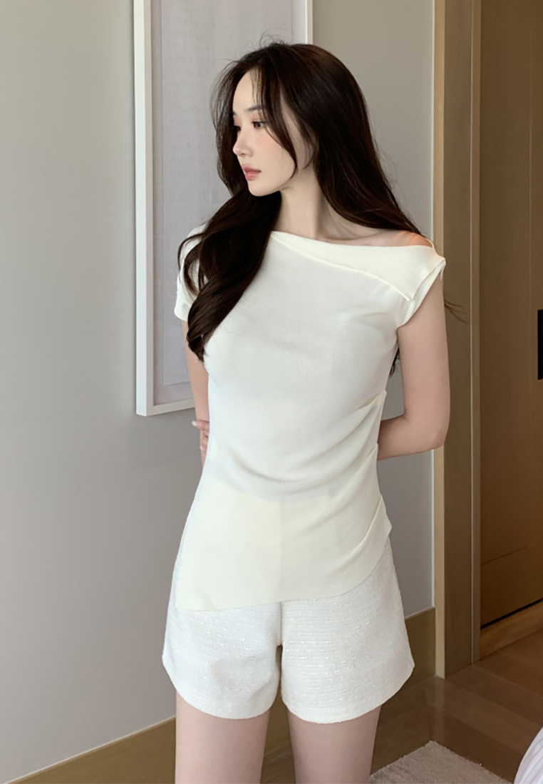 Summer French Slim Fit Knit Top CA25060338BK