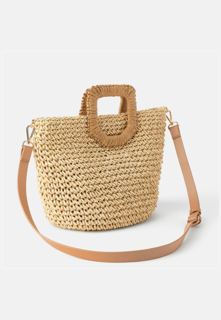 New Hand-woven Crossbody Handbag Basket Bag With Lining CA24062009BL-sunnydaysweety