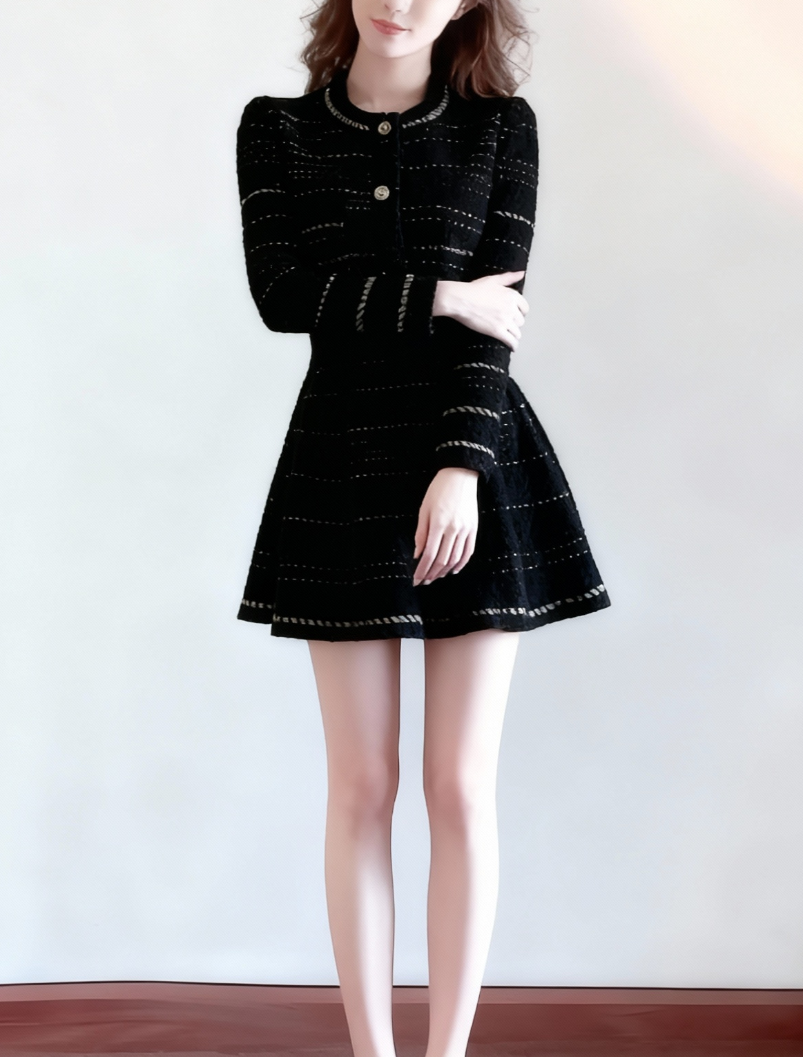 New Elegant V Neck Women Dress K010605