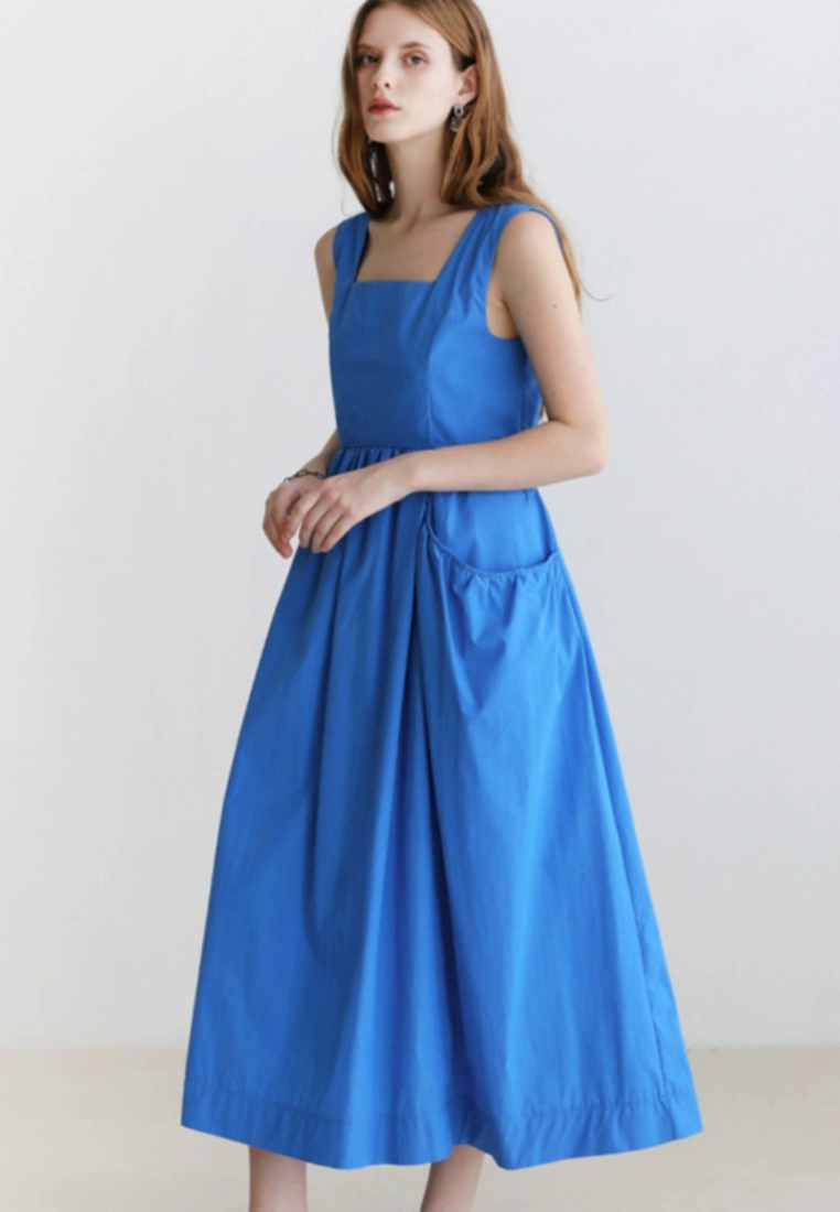 Chic vibrant square neck sleeveless maxi dress K26051301