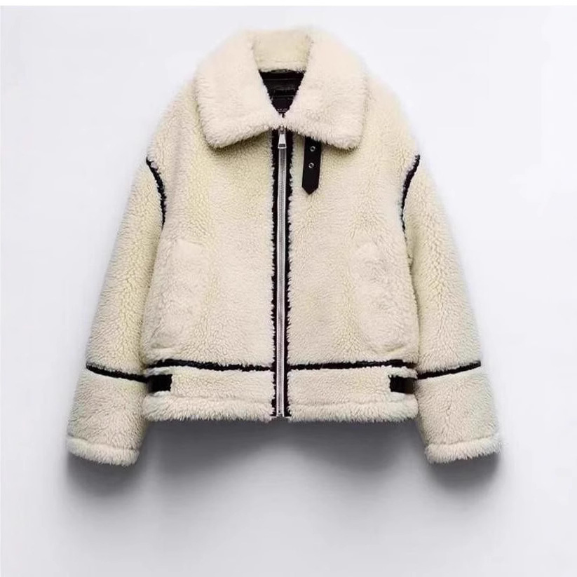 Winter Warm Shearling Jacket Casual Versatile Faux Fur Coat K26012207