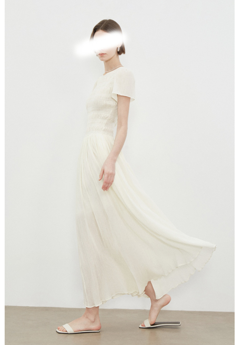 New Elegant Irregularly twisted puff sleeve dress K25120305