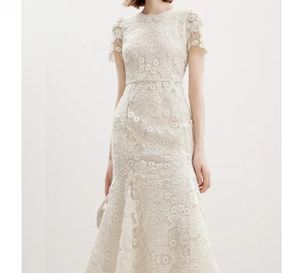 New S/S French-style lace fishtail elegant bodycon long Party dress K26011209