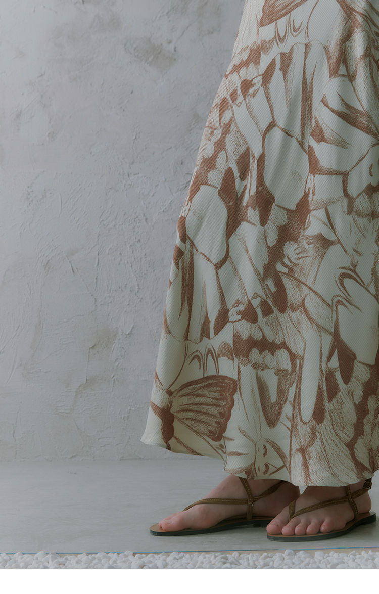 Elegant Floral Print Sleeveless Maxi Dress Boho Style K26033110