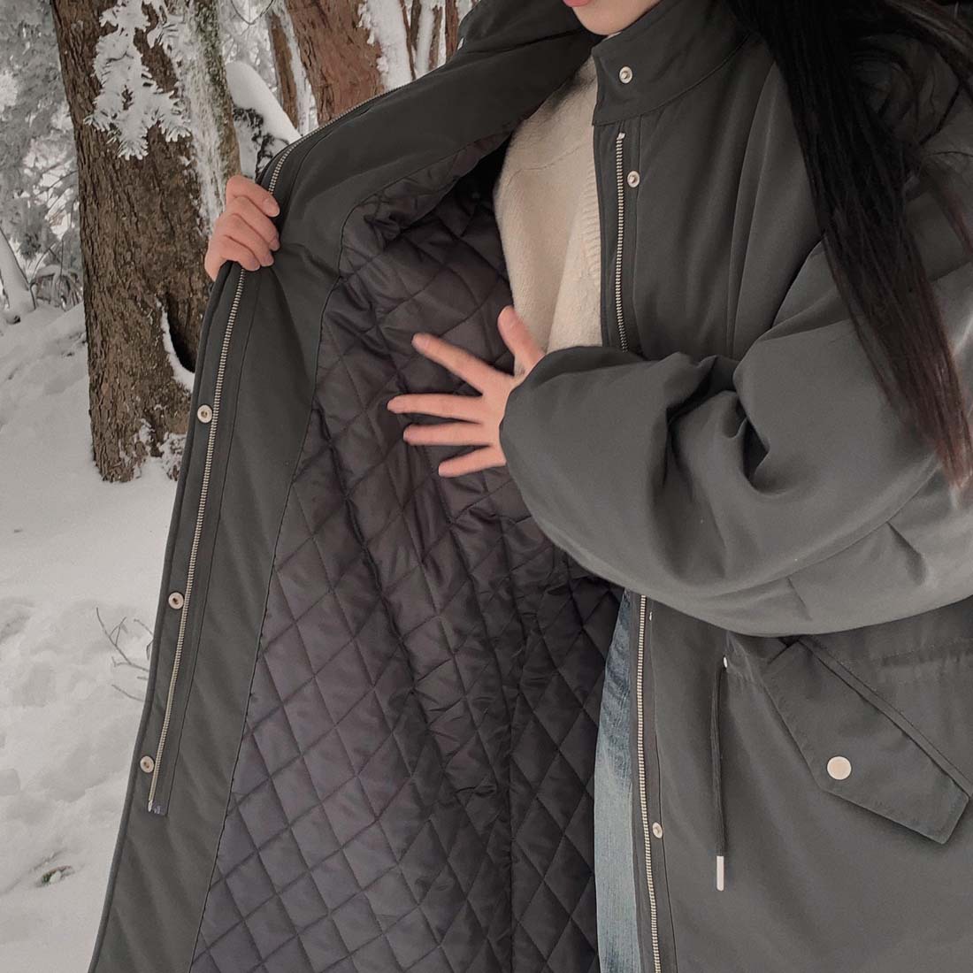 Korean chic stand collar cotton-padded coat warm cotton-padded jacket K010624