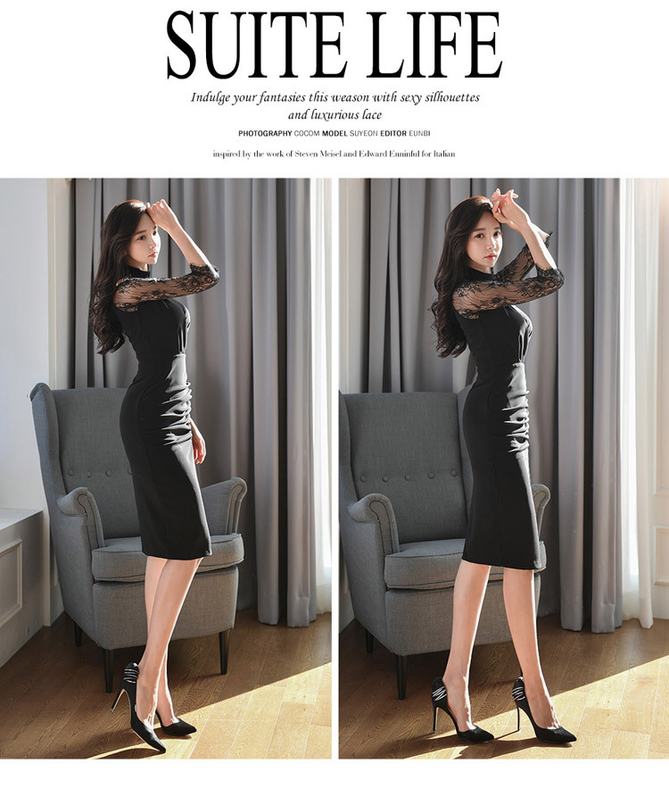 New Elegant Lace bodycon dress K25121110