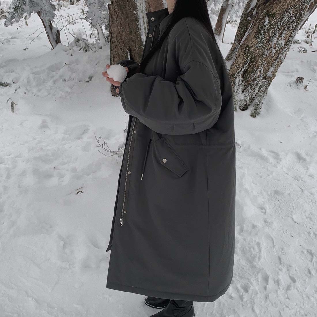 Korean chic stand collar cotton-padded coat warm cotton-padded jacket K010624