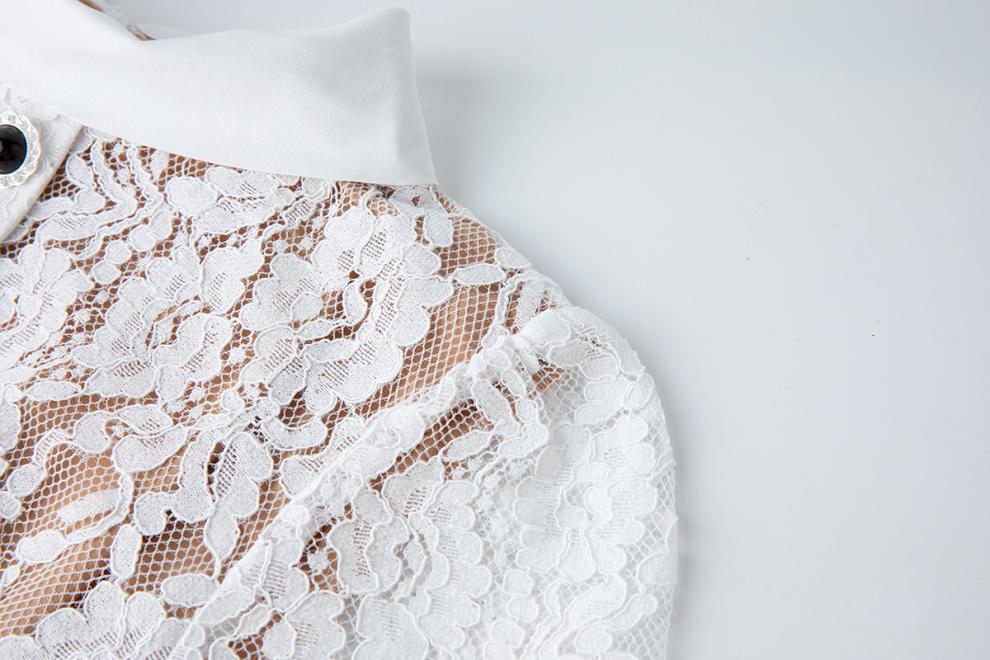 New Retro French lace women bodycon dress K26011307