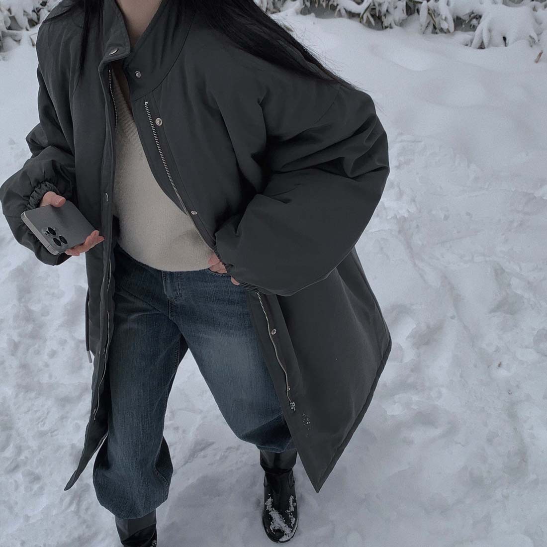 Korean chic stand collar cotton-padded coat warm cotton-padded jacket K010624