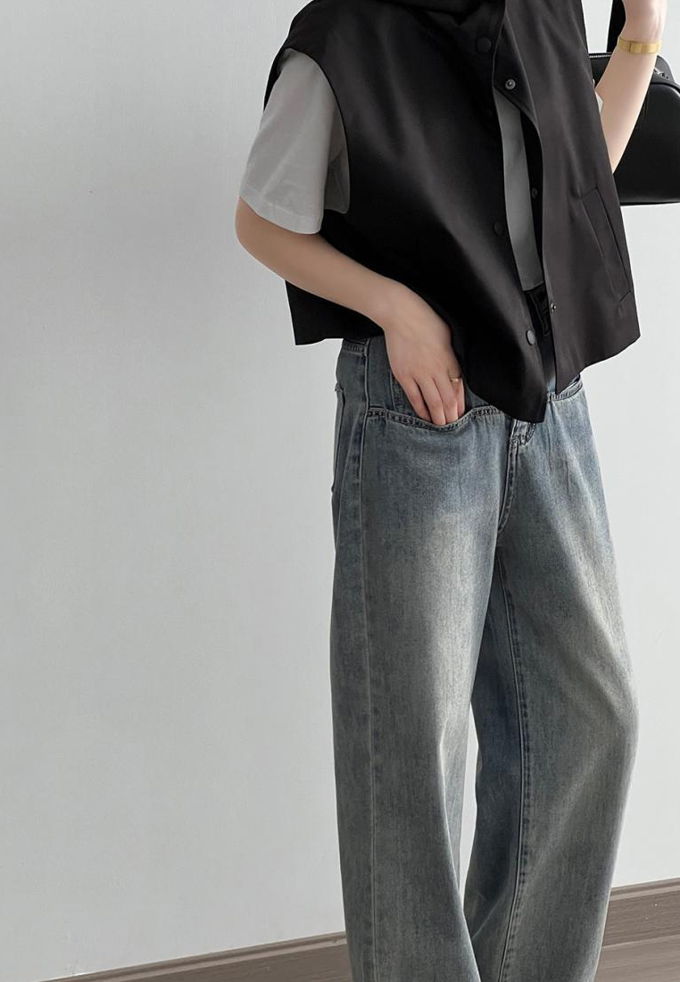 New Chic Style Women's hooded vest sleeveless cropped top K122910