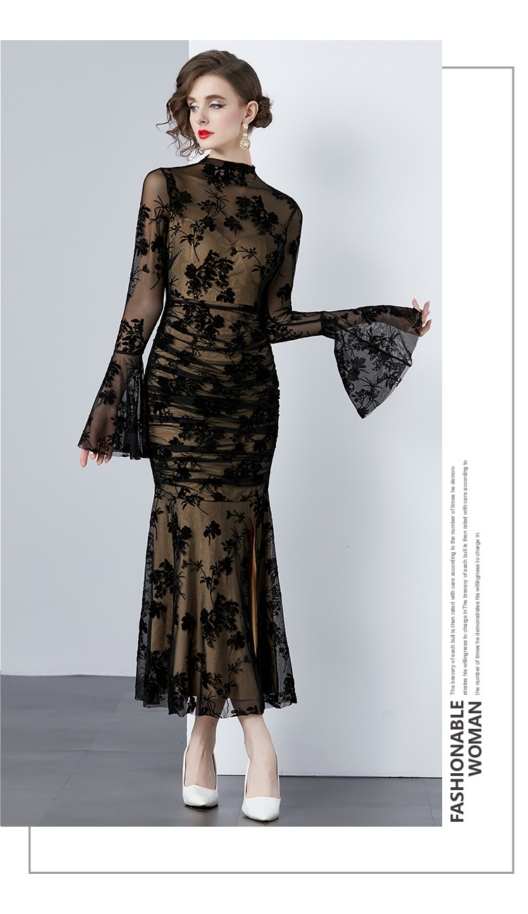 New Elegant Hepburn Style Fishtail bodycon dress K26011301