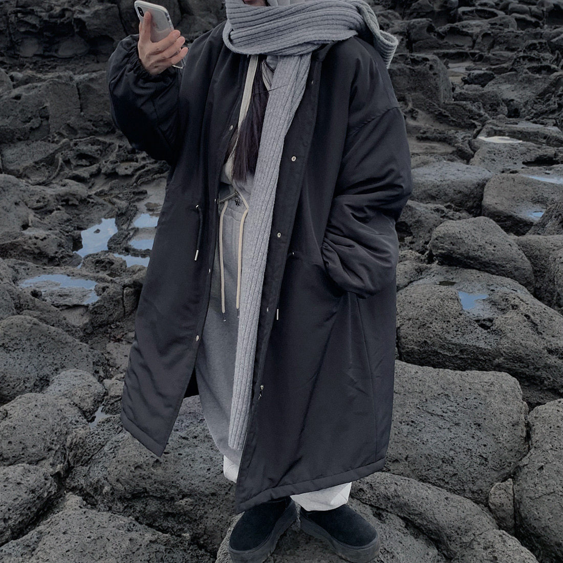 Korean chic stand collar cotton-padded coat warm cotton-padded jacket K010624