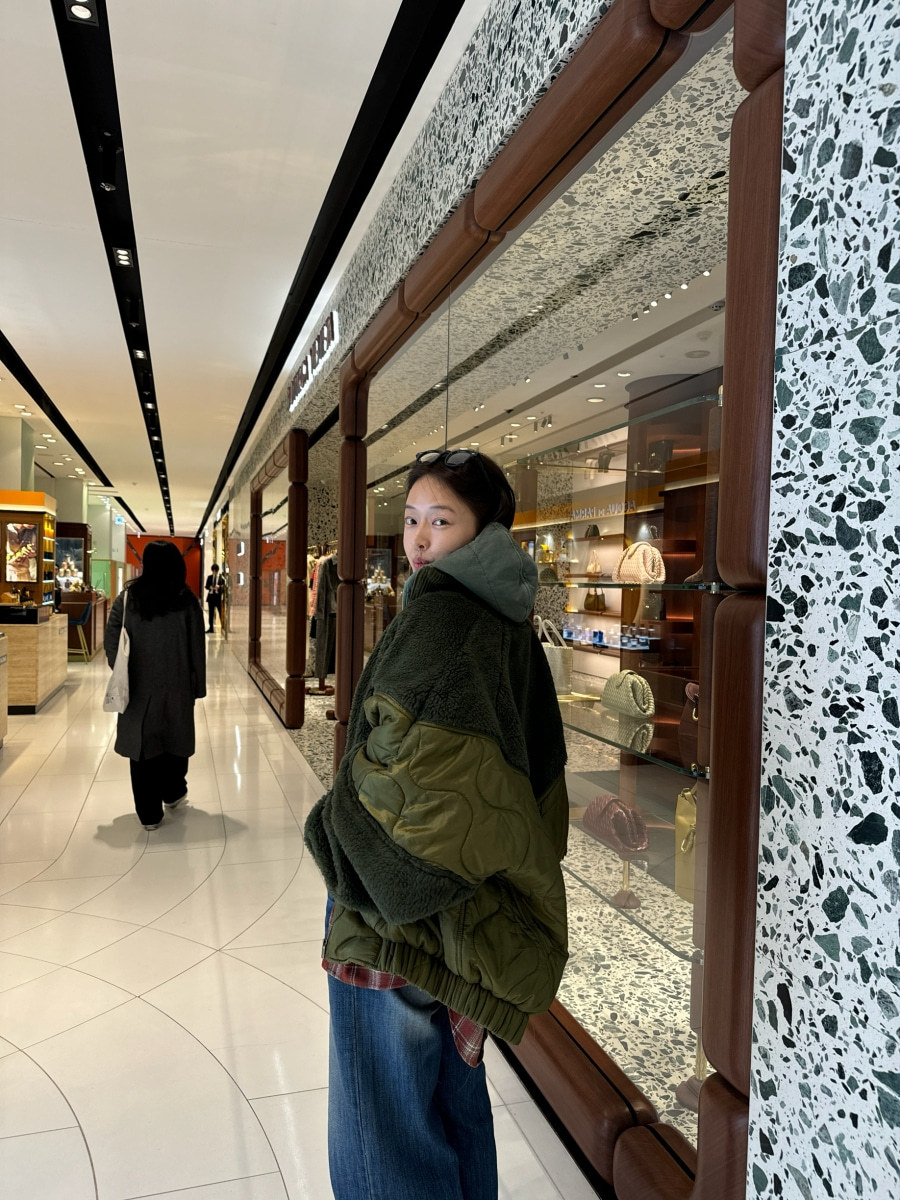 New Korean style winter coat with lamb wool trim Jacket K010621