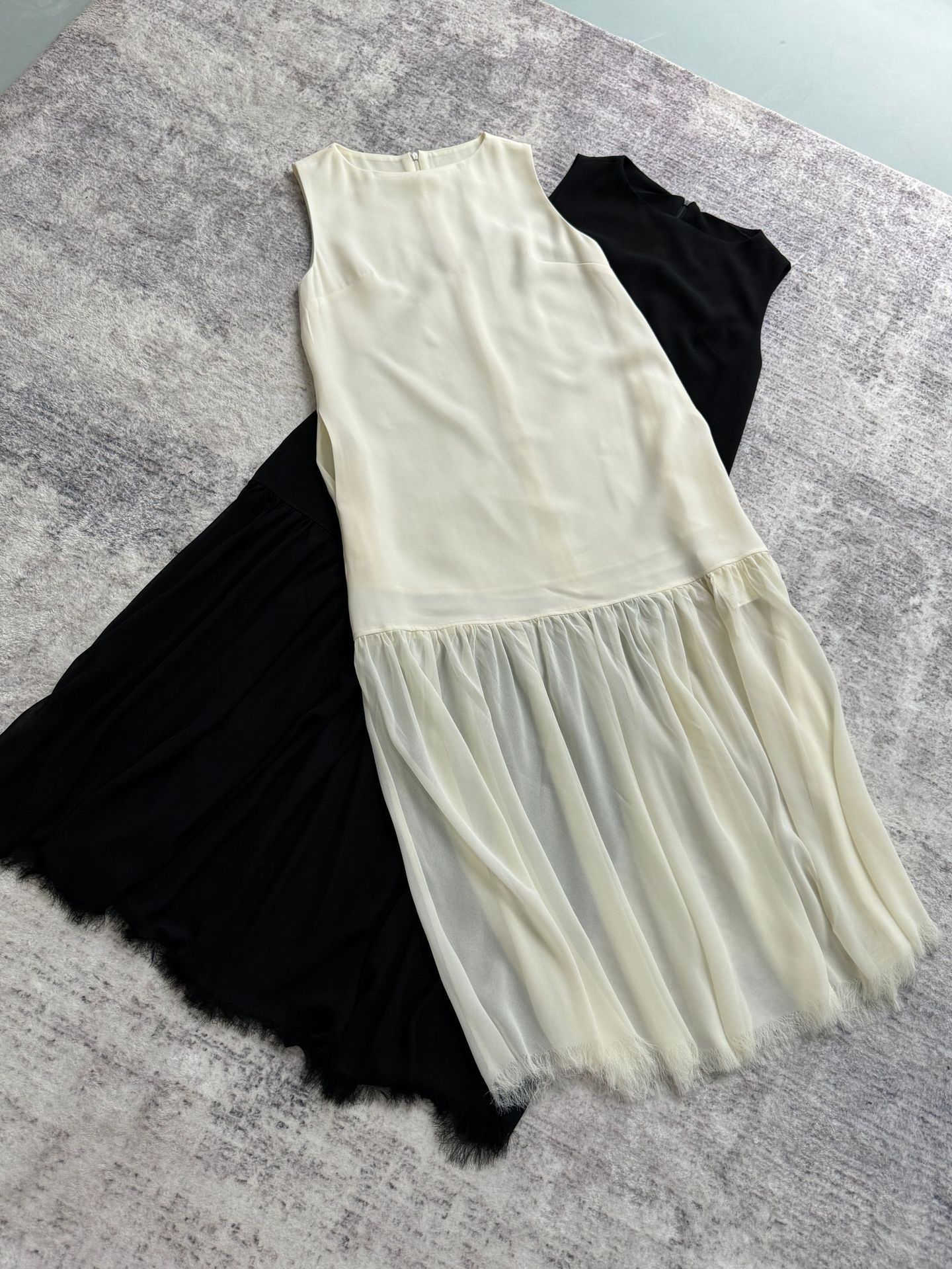 Chic Style Sleeveless Acetic Acid Raw Hem Maxi Dress Multi Color K26242909