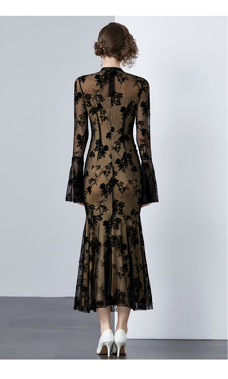 New Elegant Hepburn Style Fishtail bodycon dress K26011301