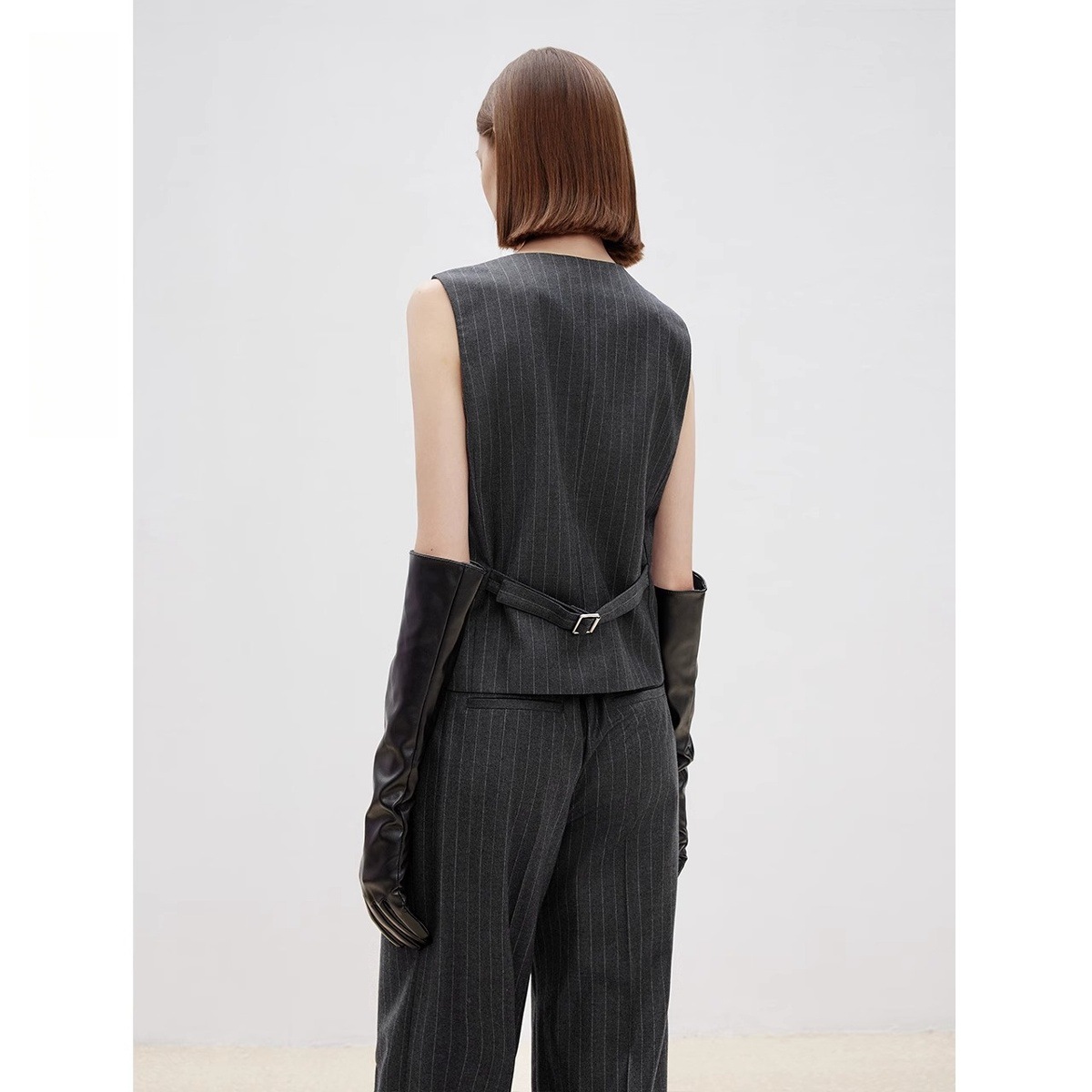 Luxury High end quality Grey women set blazer jacket K25120909