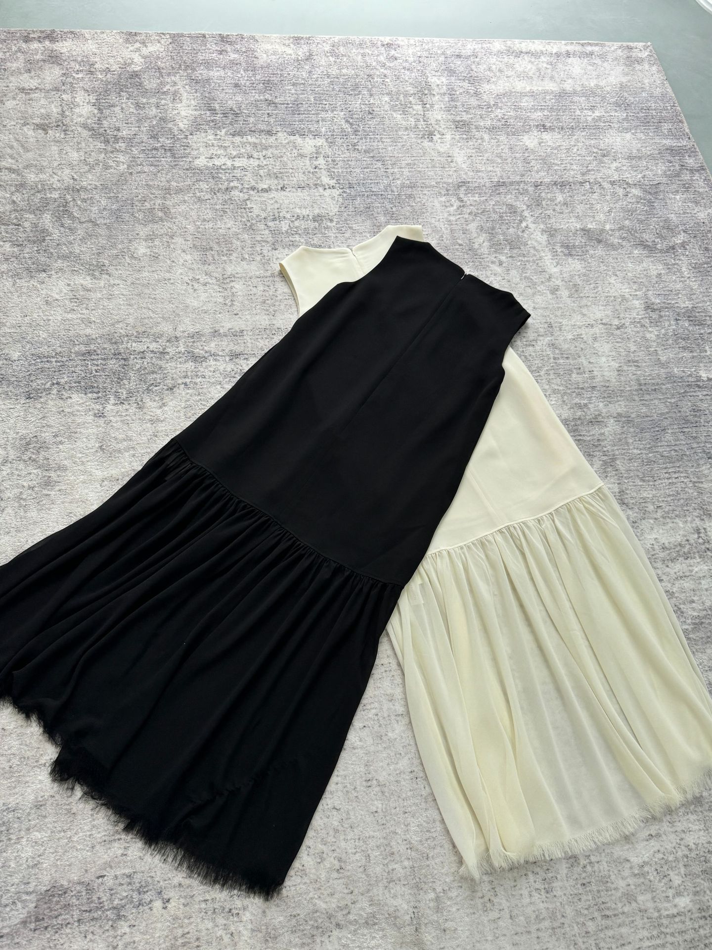Chic Style Sleeveless Acetic Acid Raw Hem Maxi Dress Multi Color K26242909
