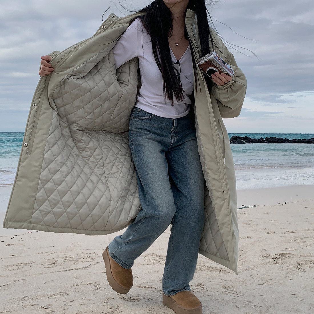 Korean chic stand collar cotton-padded coat warm cotton-padded jacket K010624