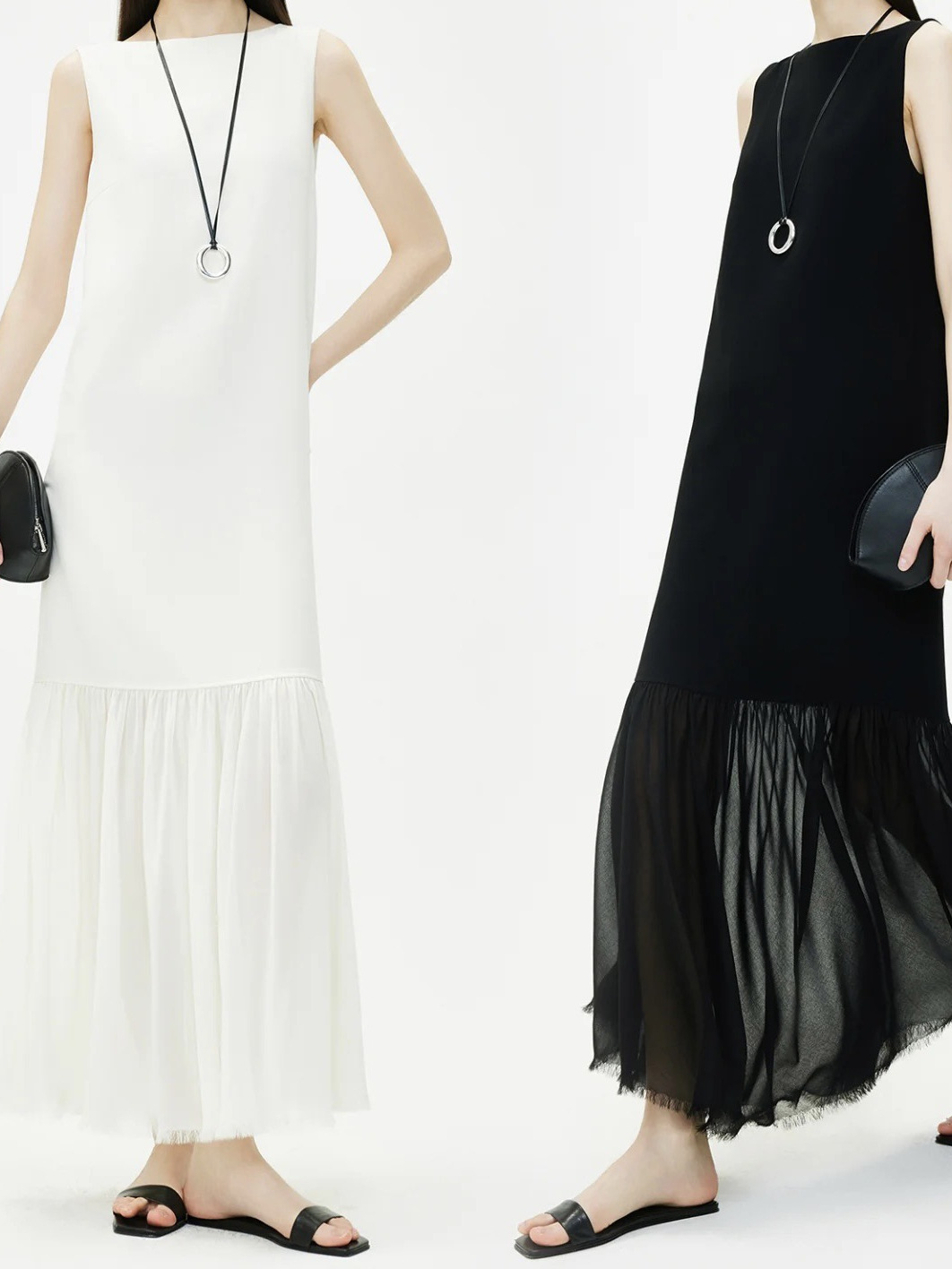 Chic Style Sleeveless Acetic Acid Raw Hem Maxi Dress Multi Color K26242909