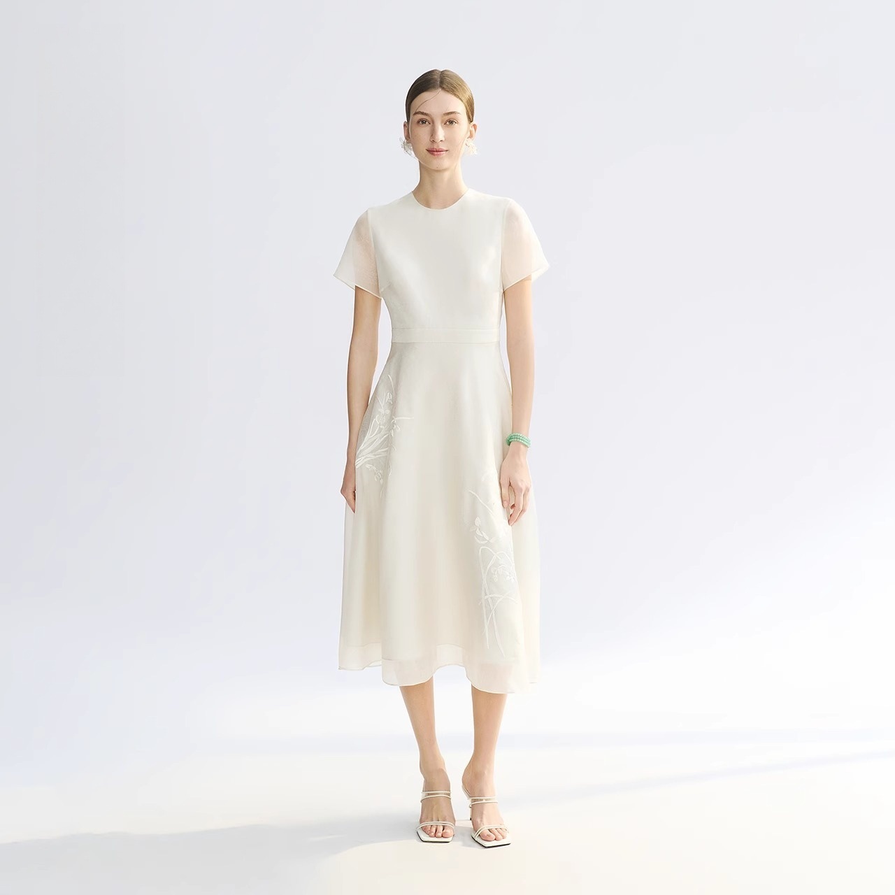 Luxury New jacquard silk long dress high-end one piece dress K25120906