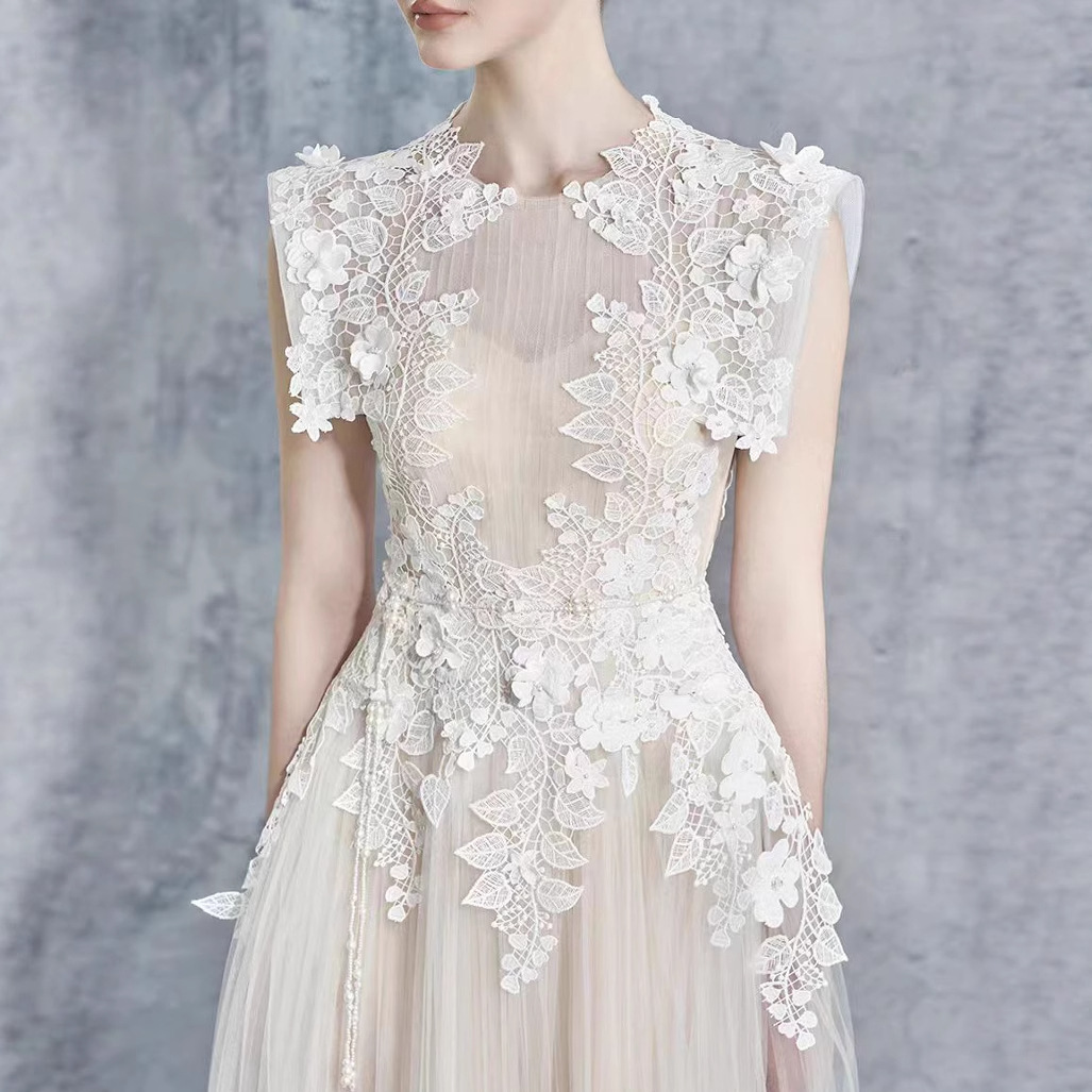 New Elegant Fairy Lace Midi Dresses K25121002