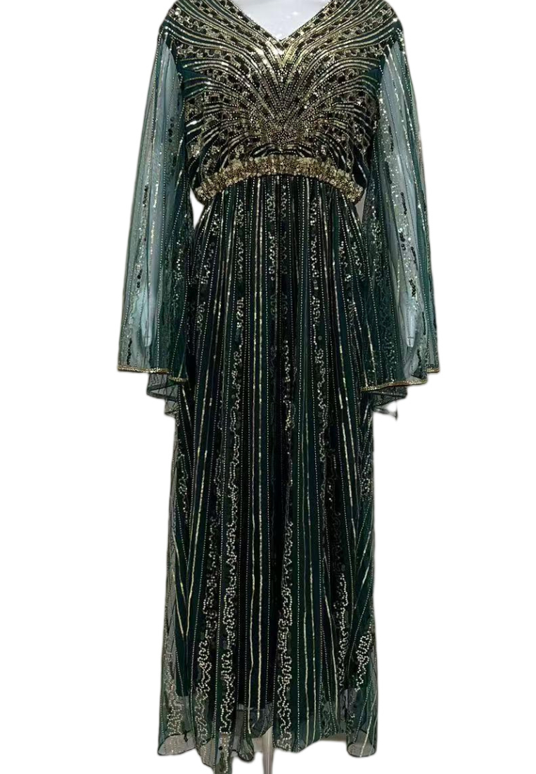 New elegant Retro luxury sequined gown maxi dress K121706
