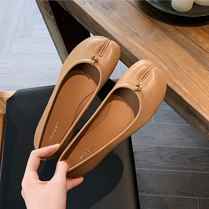 New Chic Style Leather Flat Shoes K122901