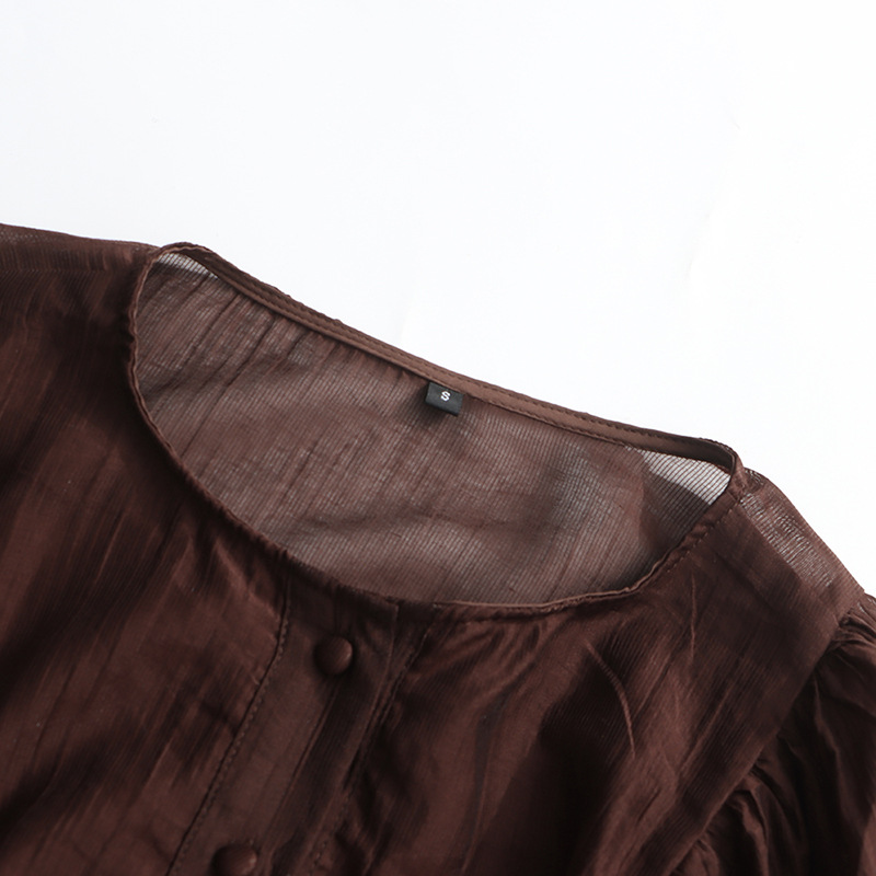 New Elelgant lantern sleeves  ruffled One piece dress K25121208